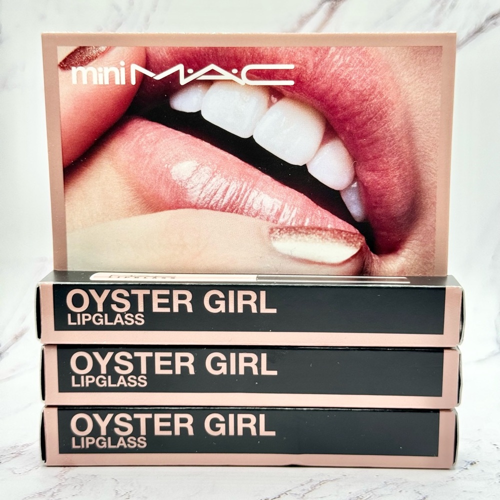 #1 MAC Mini Lipglass Lip Gloss - Oyster Girl - Picture 2 of 3